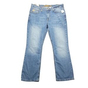 Cinch Ian Jeans‎ Mens 36x30 Blue Medium Wash Slim Bootcut Stretch Denim Western